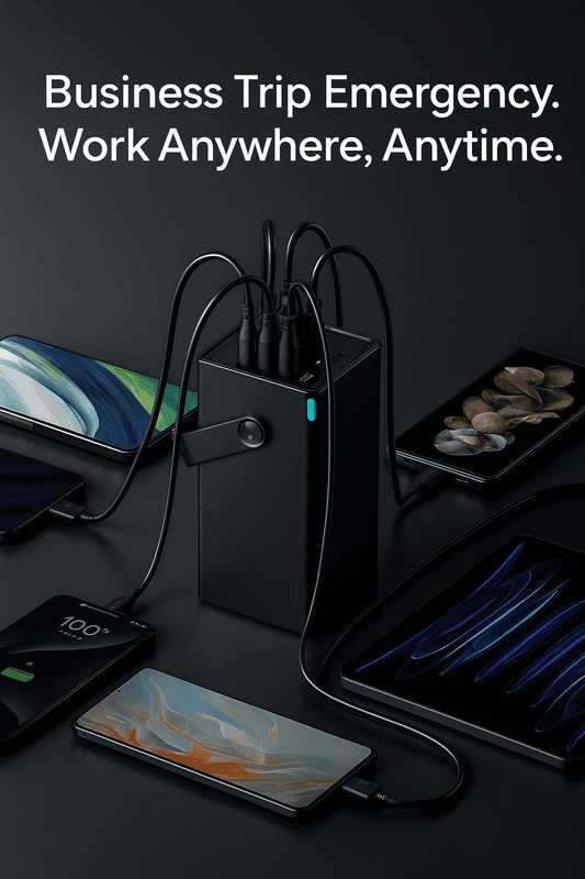 Rocoren 50,000mAh 22.5W Power Bank With Fast Charging 6 Ports USB + Type-C Powerbank With Flashlight - Image 2